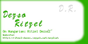 dezso ritzel business card